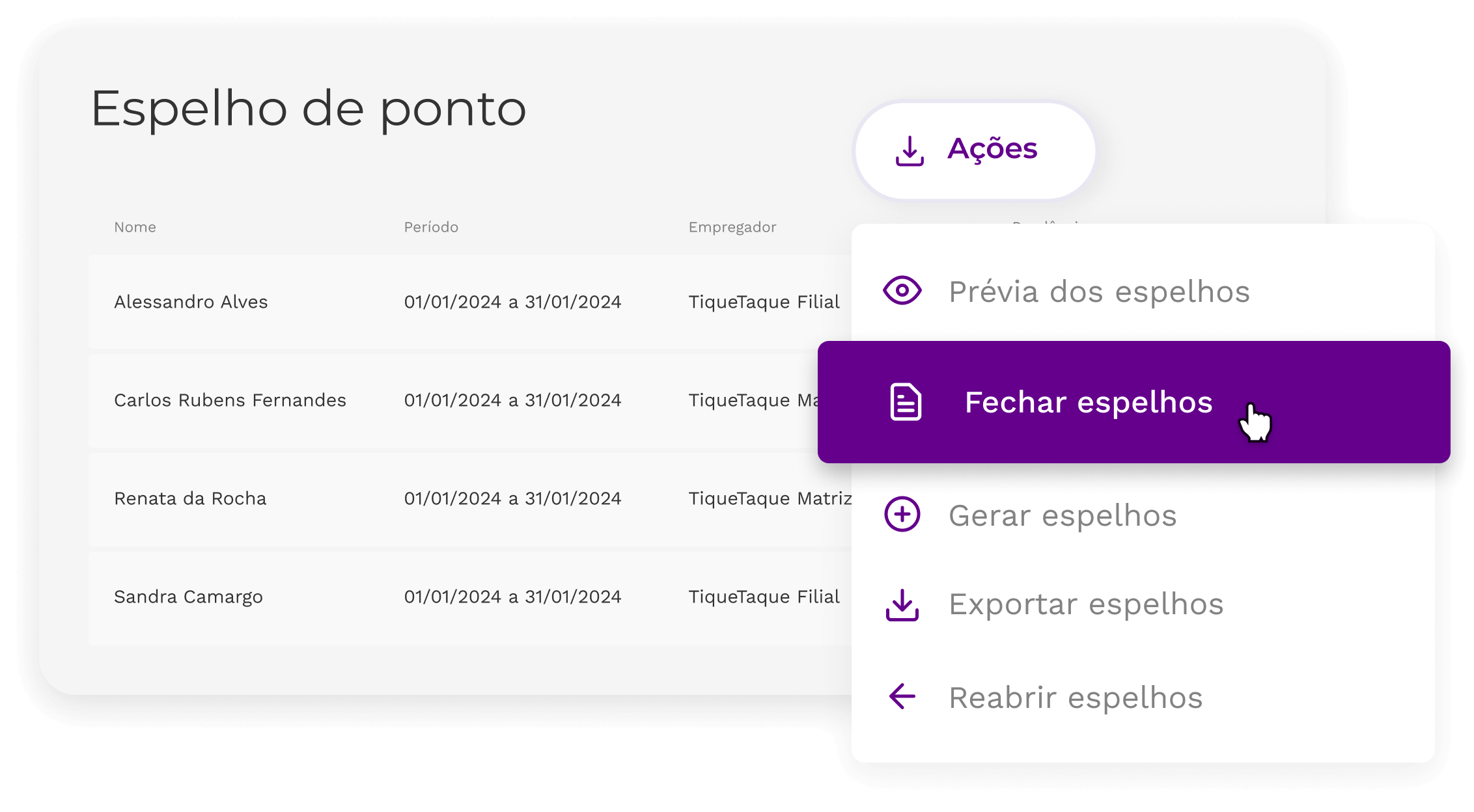 Espelho de ponto